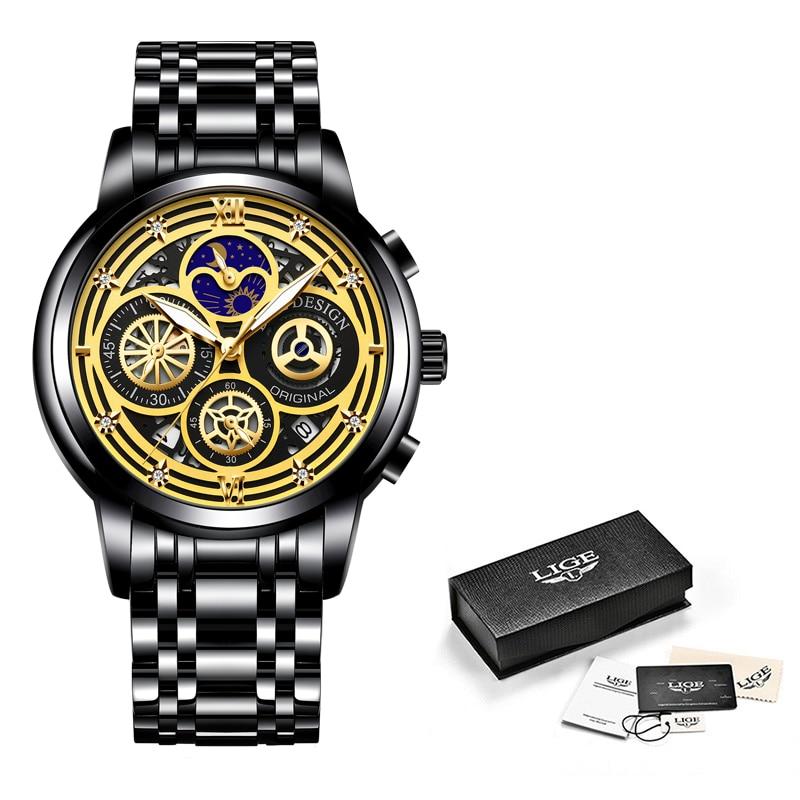 Montre chronographe élégante à quartz analogique