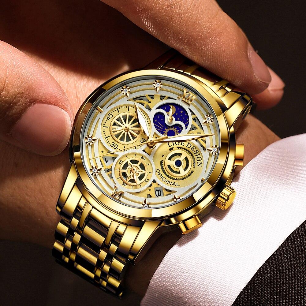 Montre chronographe élégante à quartz analogique