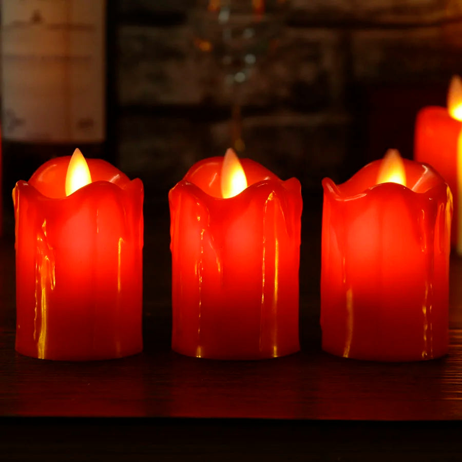 Bougies LED sans flamme rechargeables pour fêtes et anniversaires