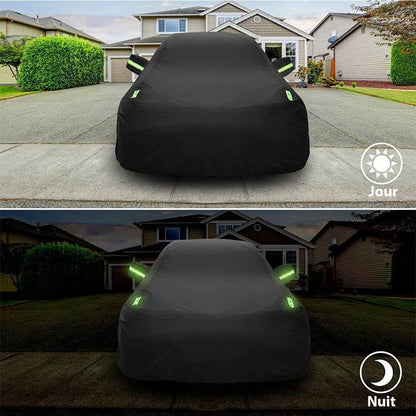 Housse de voiture étanche à bandes réfléchissantes protection UV