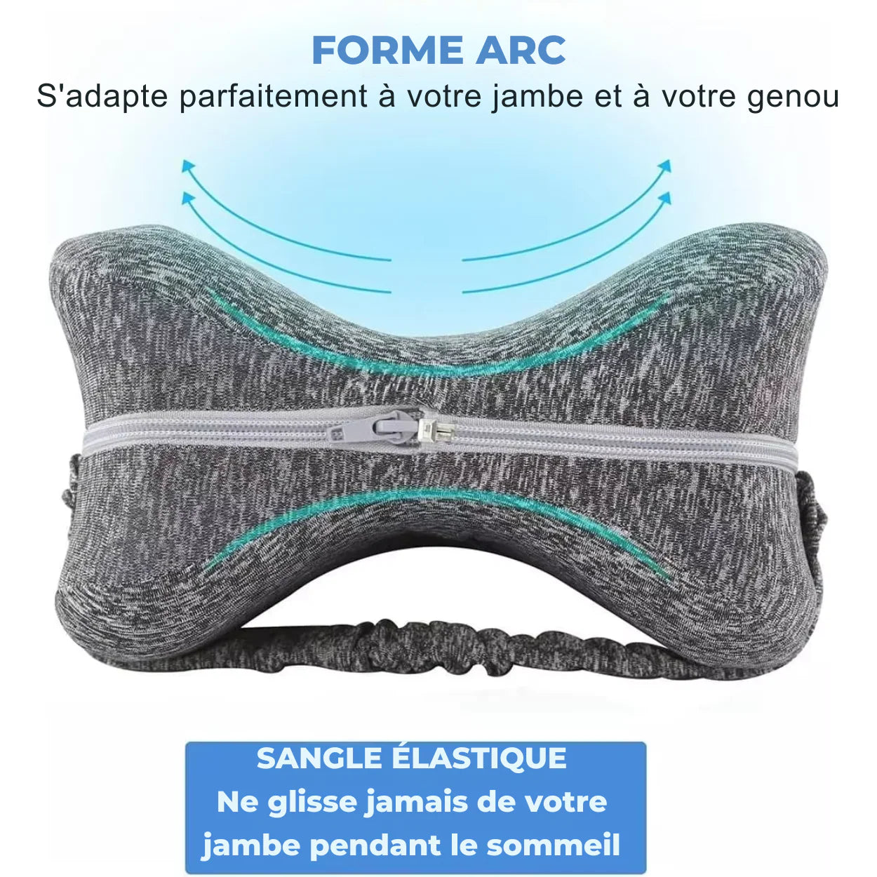 Ergonomic Leg Lumbar Pillow in Memory Foam