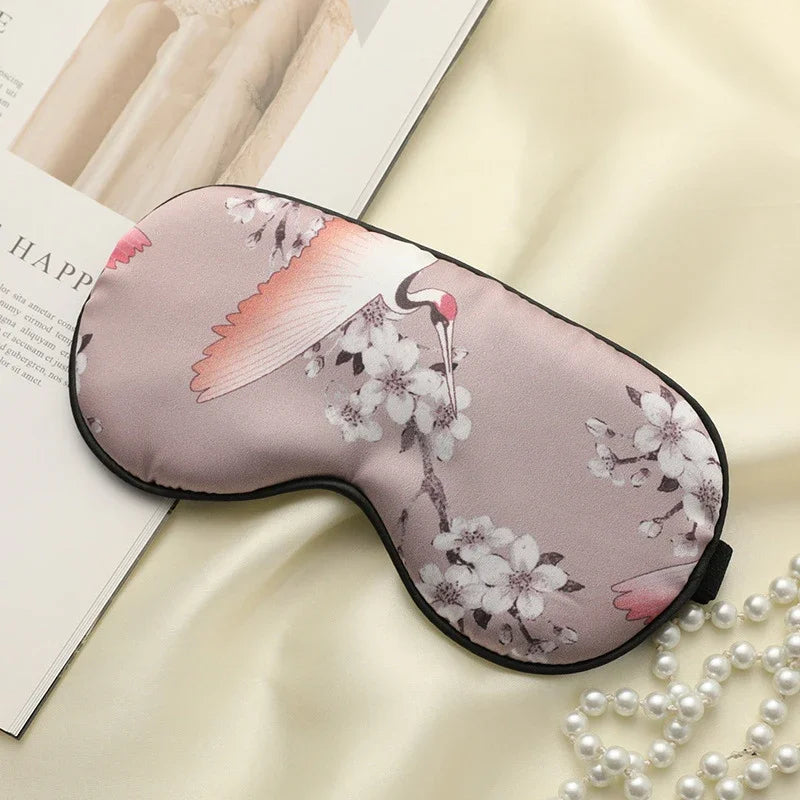 Printed Silk Night Mask