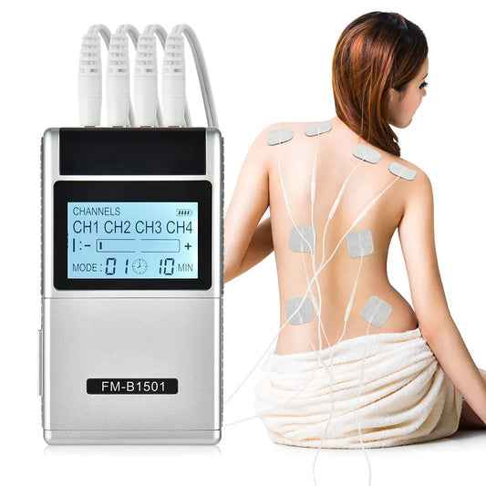 Appareil de massage électrique à impulsions gris