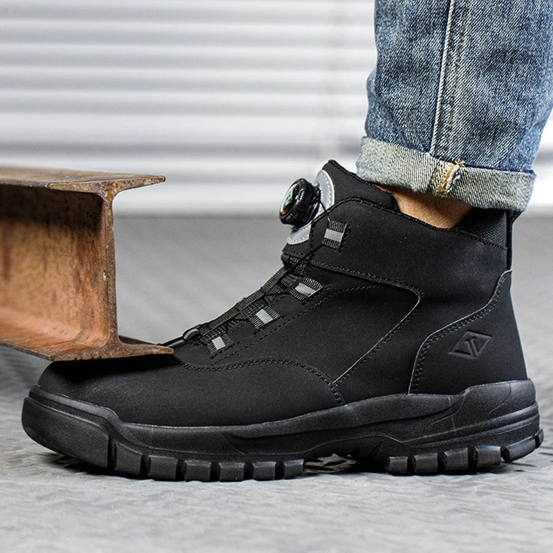 Bottes de travail imperméables à bout acier rotatif