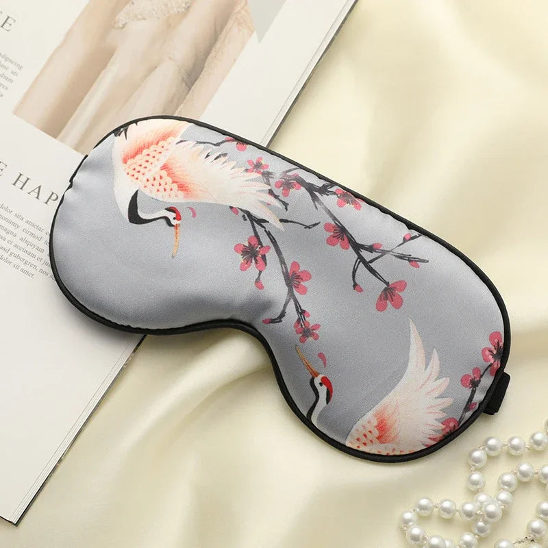 Printed Silk Night Mask