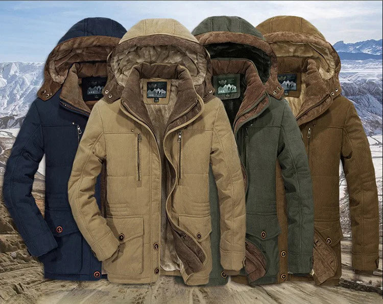 Veste d'hiver isolante à capuche ajustable