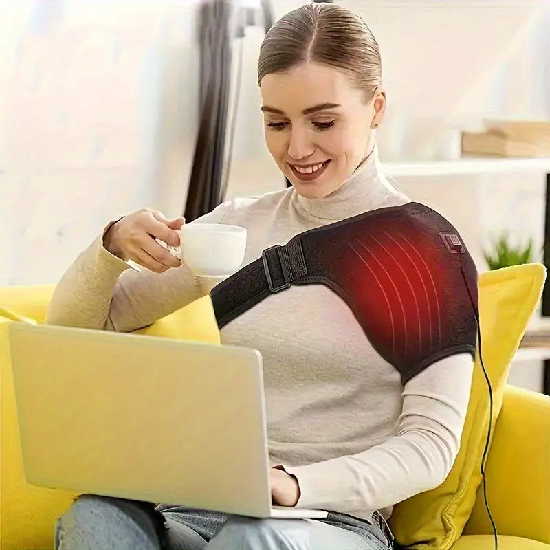 ThermiEase™ – Coussin massant chauffant pour épaule et coude, chaleur apaisante USB