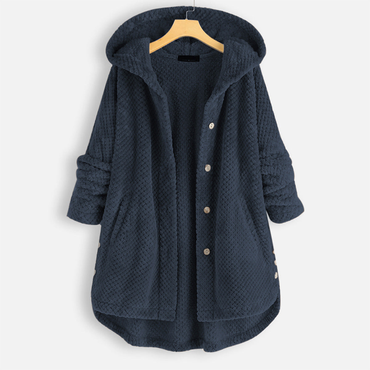 Veste d'hiver réversible en polaire avec capuche