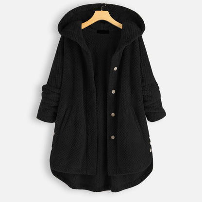 Veste d'hiver réversible en polaire avec capuche