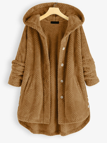 Veste d'hiver réversible en polaire avec capuche