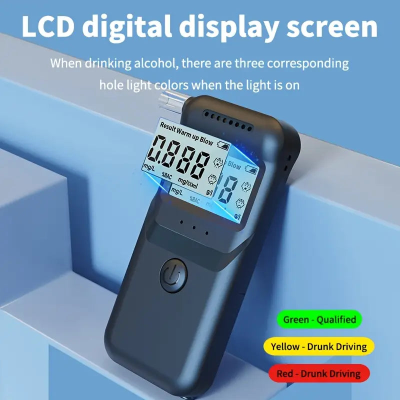 AlcoZen™ – Portable Electronic Breathalyzer with Precise LCD Display