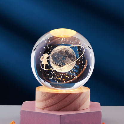 Lampe de nuit décorative en cristal 3D