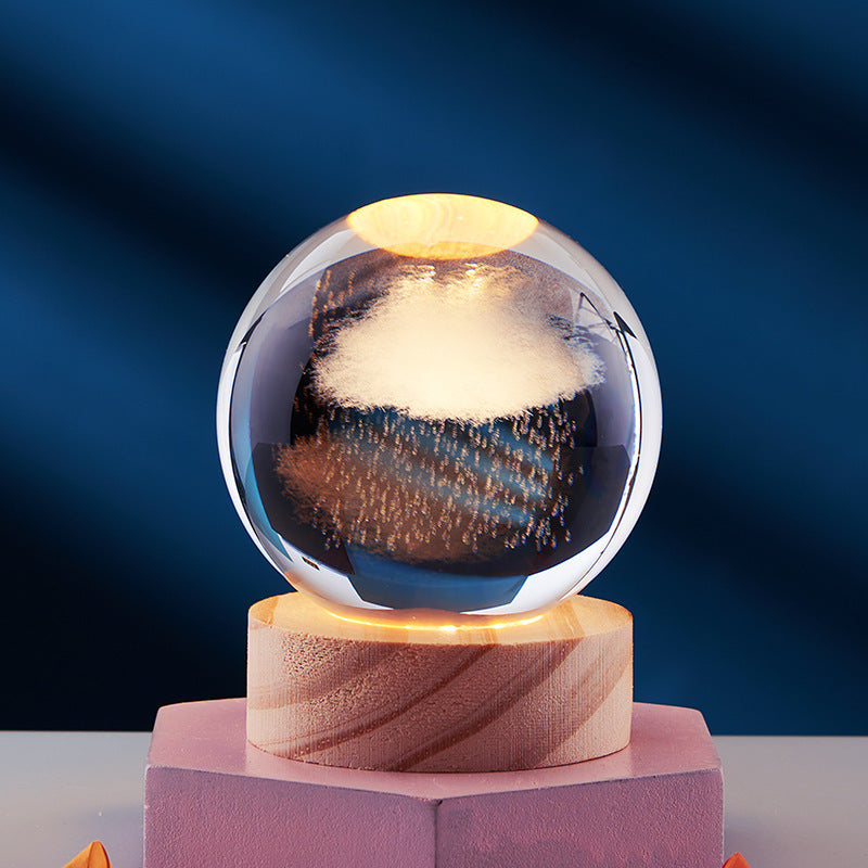 Lampe de nuit décorative en cristal 3D
