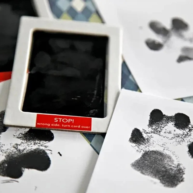 Cadre photo souvenir en bois pour empreinte d'animaux