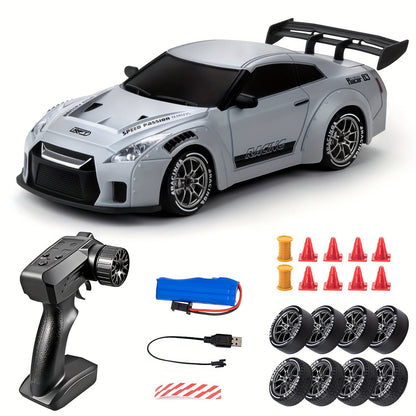 Voiture RC drift 4WD rechargeable 2,4 GHz à lumières LED
