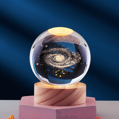 Lampe de nuit décorative en cristal 3D
