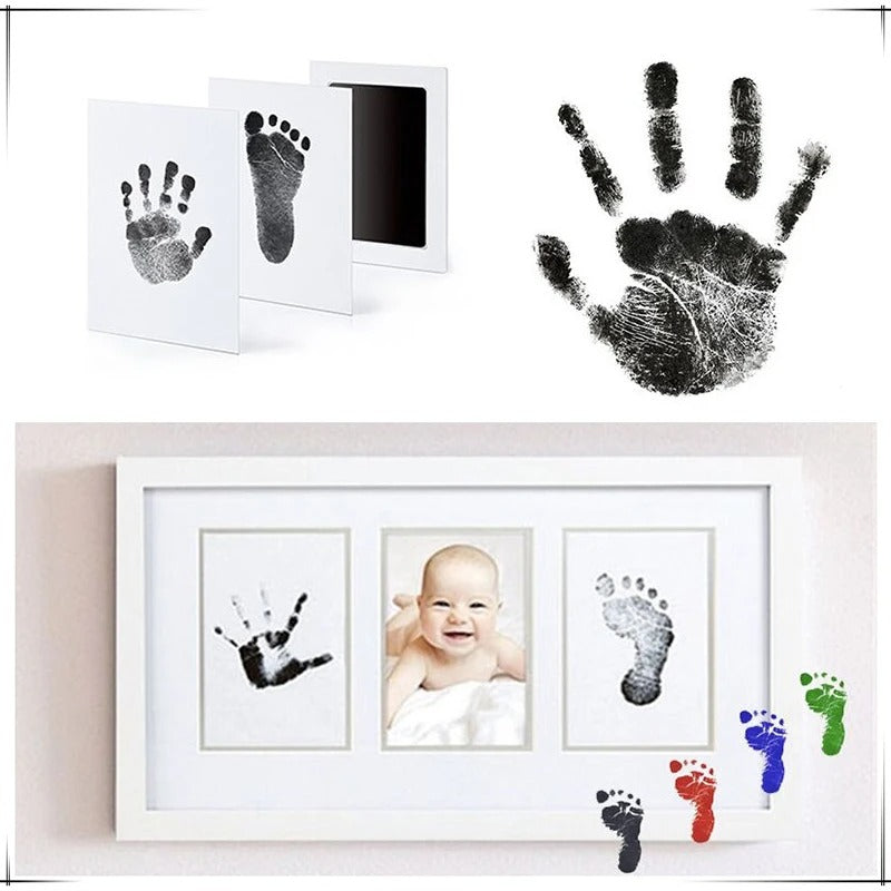 Cadre photo souvenir en bois pour empreinte d'animaux