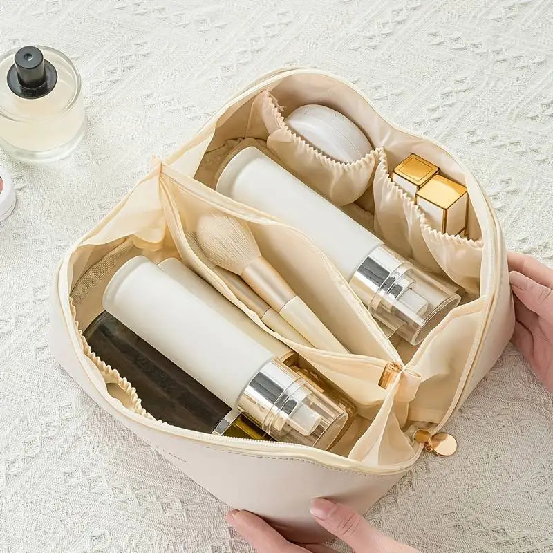 Trousse de toilette élégante à grande capacité en tissu résistant