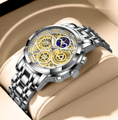 Montre chronographe élégante à quartz analogique
