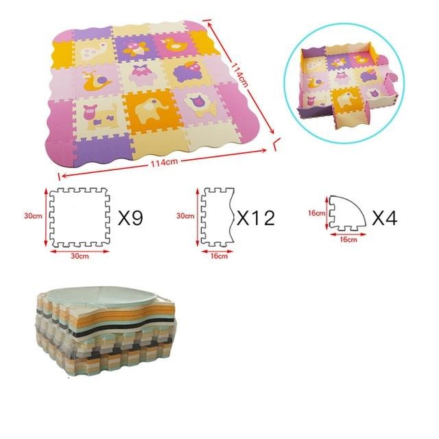 Tapis de jeu puzzle en mousse antidérapant 90x90 cm
