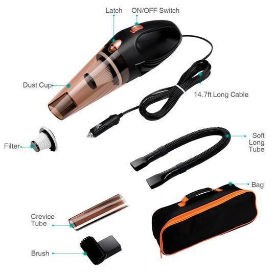 Aspirateur de voiture portable sans fil rechargeable